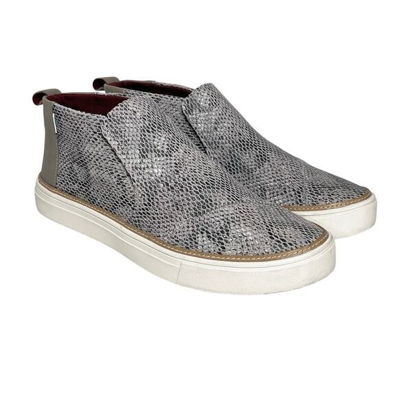 TOMS Women’s Paxton Slip on Snake Patterned Mid Ankle Sneaker size 9 - Picture 2 of 7